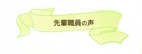先輩職員の声