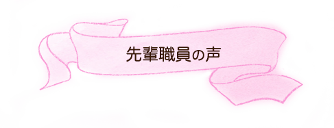 先輩職員の声